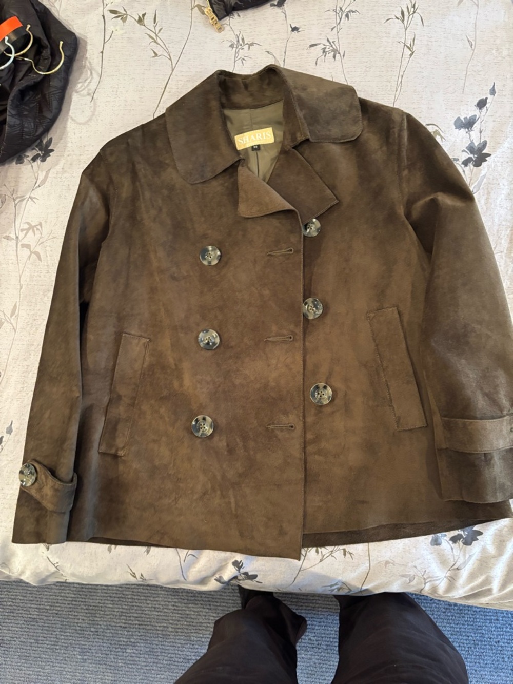 Women’s loden green suede swing jacket